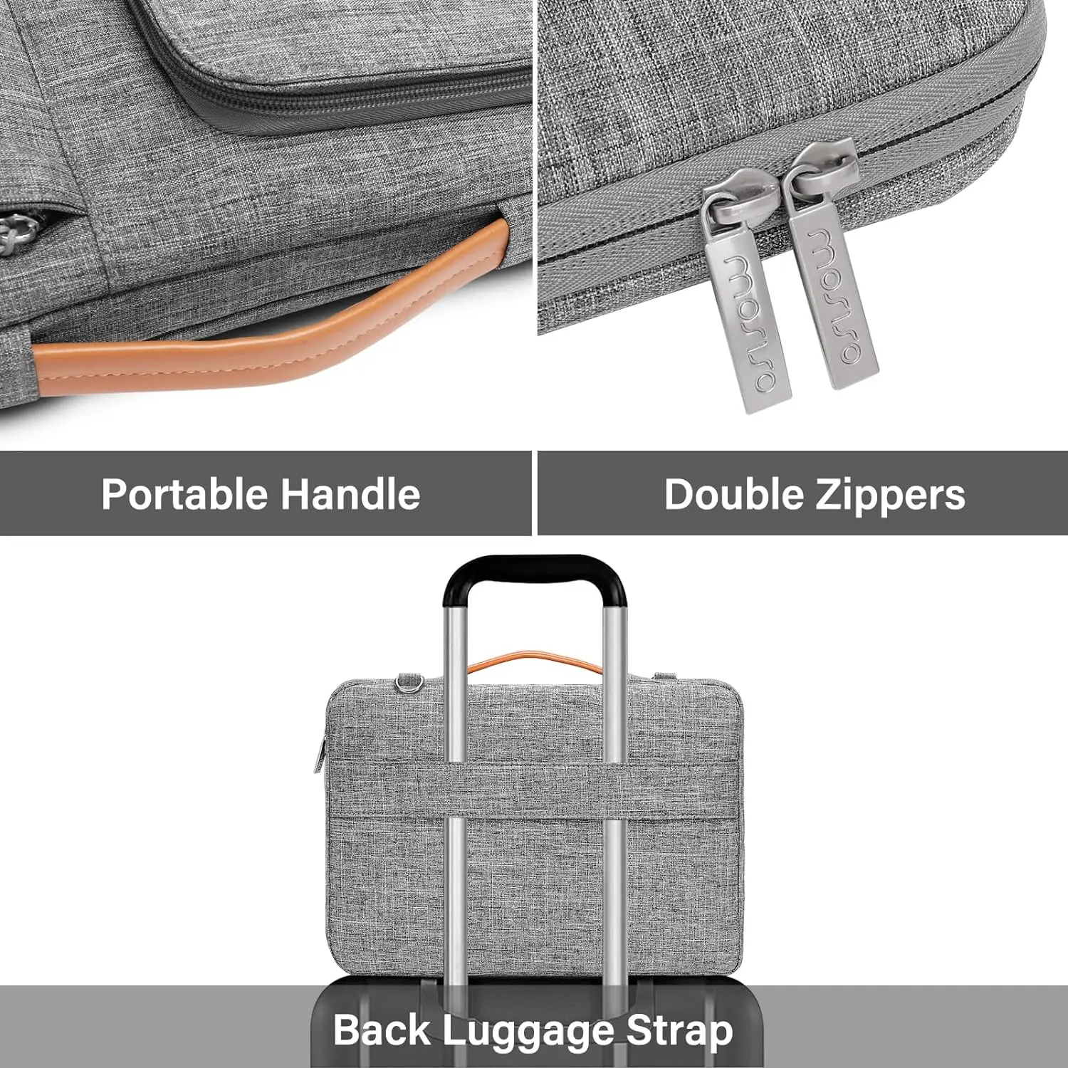 Imagem -05 - Bolsa para Laptop para Homens e Mulheres Capa para Notebook Bolsa de Ombro para Computador Macbook Air Pro Asus Lenovo Dell hp 15 15.6 16