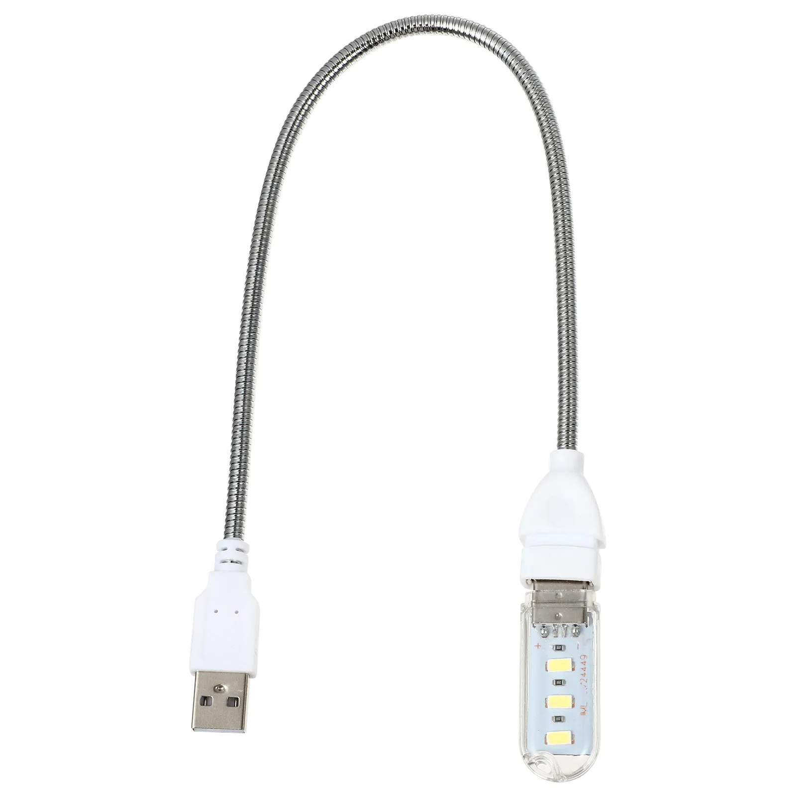Gooseneck USB Night Light – 3-LED Adjustable Flexible Lamp for Desk, Bedside, Laptop, Office & Bedroom