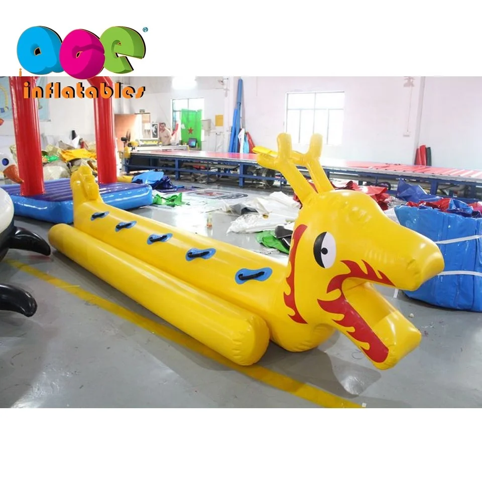 Hot sale interactive team building inflatable water park toys inflatable water caterpillar Racing Tube ride game