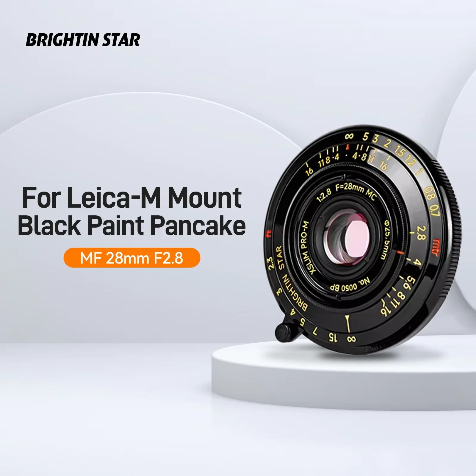 

Brightin Star 28mm F2.8 Full Frame Portrait Manual Focus Lens for Leica M Mount Cameras M11 M10R M10 M240 M10P M10D MP ME M246