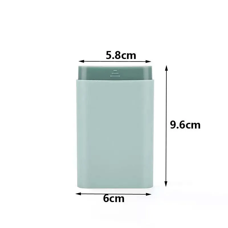 علبة حبوب منع الحمل الصغيرة المحمولة للسفر 7 أيام 6 مقصورة صندوق تخزين حبوب منع الحمل حاوية منظم كبسولات زيت السمك