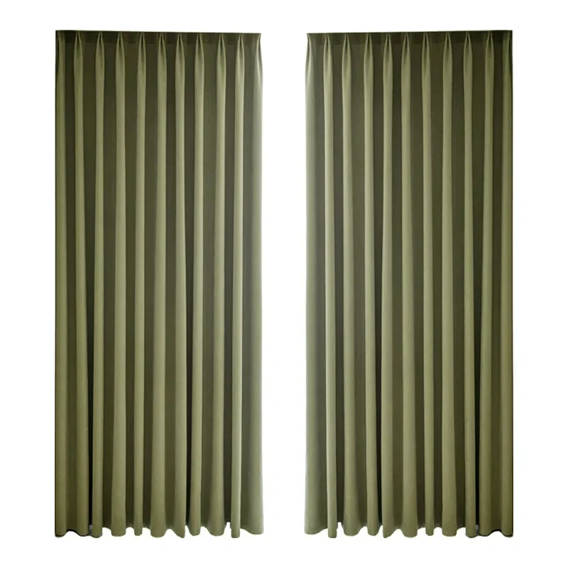 N3109Herringbone pattern thick blackout curtains finished bedroom living room