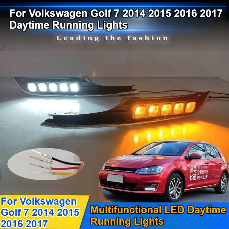 

Для Volkswagen Golf 7 2014 2015 2016 2017, обновленные дневные ходовые огни, светодиодные дневные ходовые огни, указатель поворота