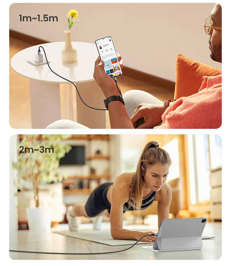 [2 Pack] UGREEN 3A USB Type C Cable 18W for iPhone 17/16 Samsung S26/25 Pixel 10/9 Charging USB-C 2.0 Data Cable 0.25/0.5/1/2/3M