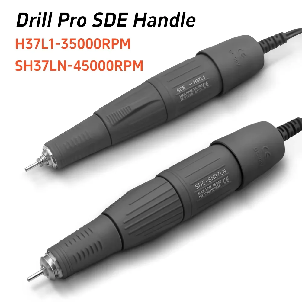 

H37 электрическая шлифовальная машина для ногтей, дрель, ручка 45000/35000 об/мин, микромотор, полировальная машина, наконечник 2,35 мм для сильного блока управления марафоном