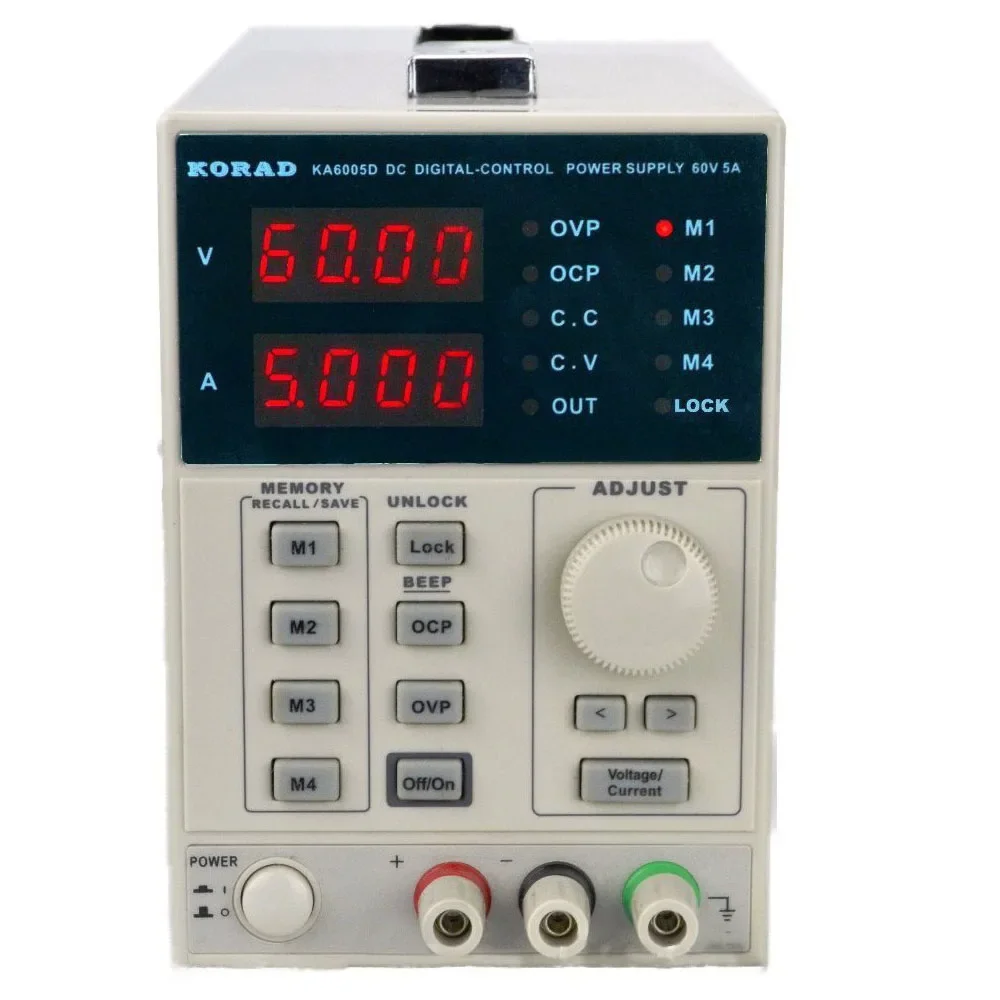 KORAD KA6005D -Precision Variable Adjustable 60V, 5A DC Linear Power Supply Digital Regulated Lab Grade