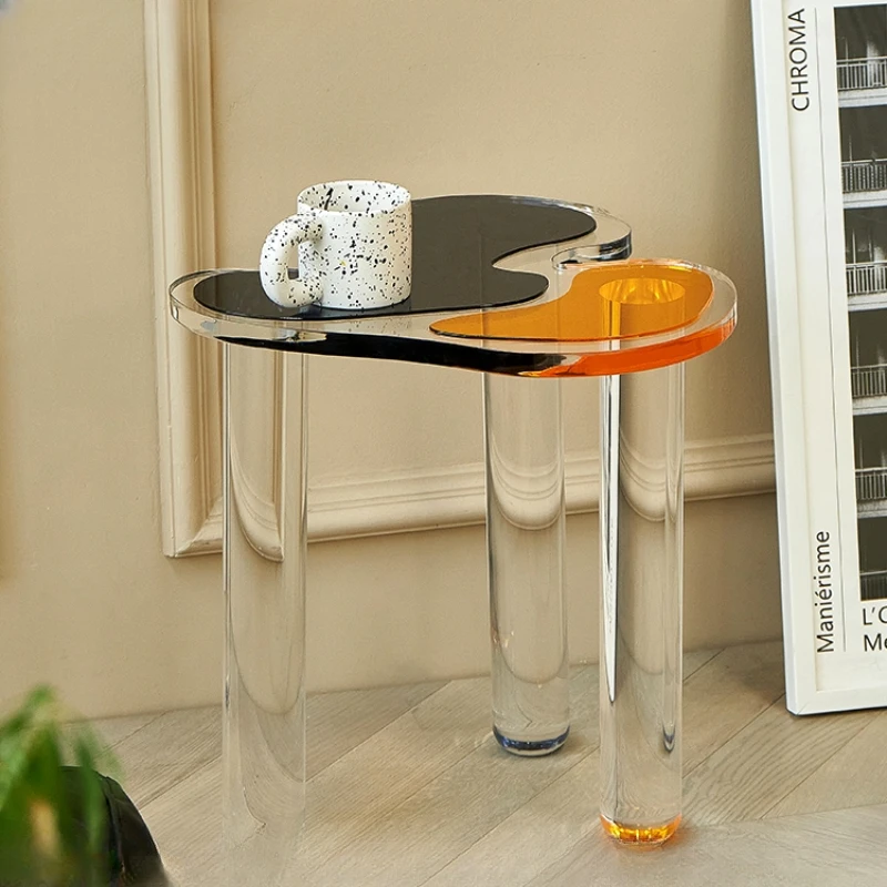 Acrylic edge table Household transparent   modern and simple luxury creative