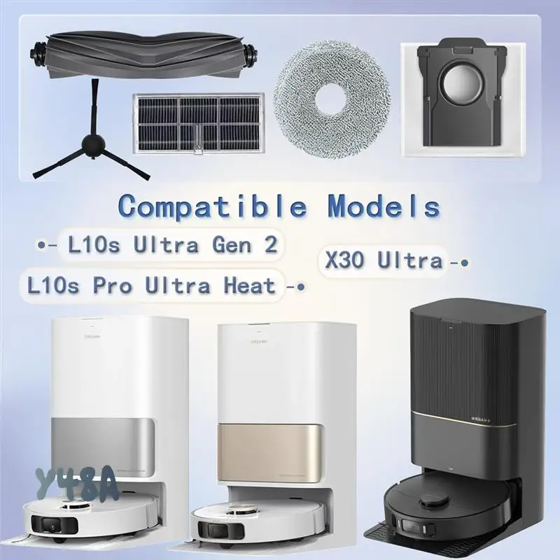 Dreame L10s Ultra Mop Pads Dreame L10s Pro Ultra Heat Accessories Vacuum Cleaner Accessories-Y48A