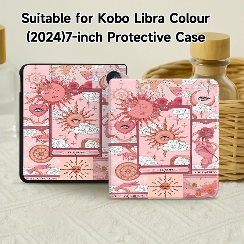 Universal case for Kobo Clara BW/Libra Colour and Kindle Paperwhite5,kindle10/11/12 models. Fits 6-7inch E-readers