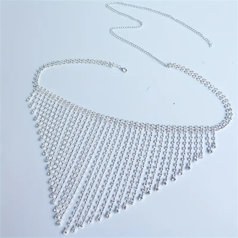 مثير كريستال شرابة ثونغ السراويل سلسلة بيكيني للشاطئ موضة مجوهرات للجسم مثير اللباس الداخلي سلسلة لامعة سلسلة الجسم الطرف