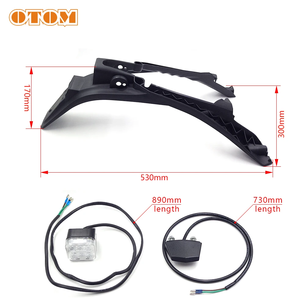 Motorcycle Accessories LED Taillight License Plate Holder Tail Light Support Rear Fender Bracket Assembly For HUSQVARNA FE TE TX