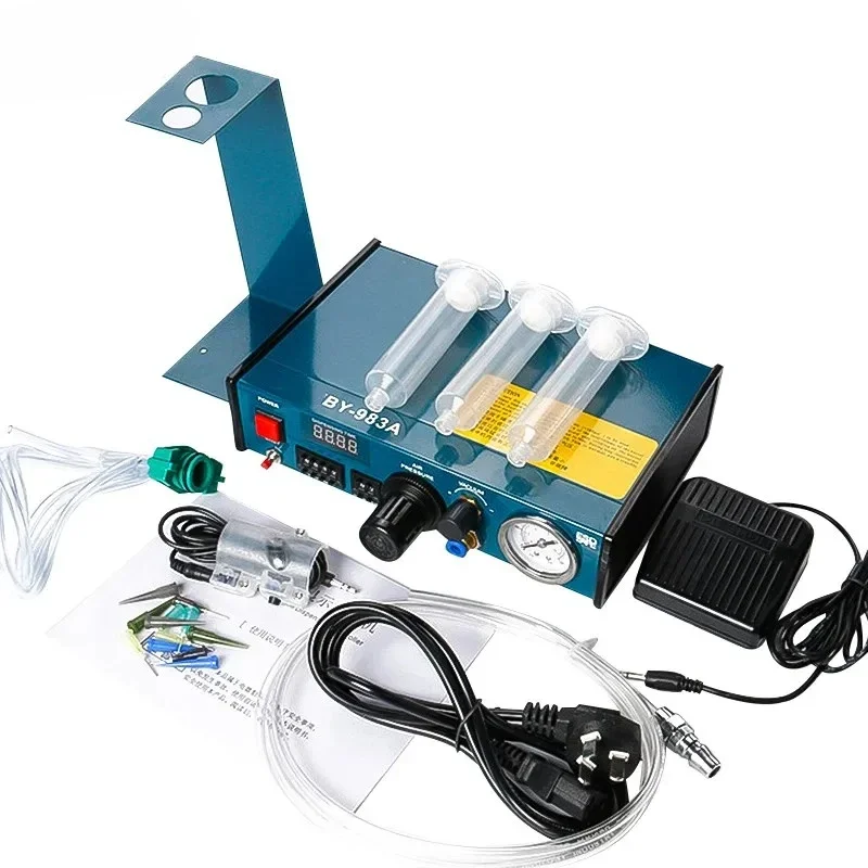 Pneumatic glue dispenser semin automatic gule dispenser 982 epoxy resin liquid dispensing machine for electronic industry