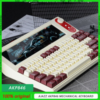 Ajazz Akp846 Mechanical Keyboard Wired Multimedia 10.1 Inch On-screen Keyboard Gasket Pcb Ergonomics Game Keyboard laptop gifts