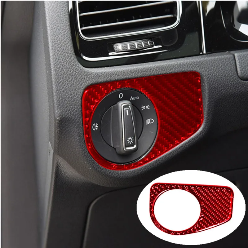 Car Interior Decoration Protection Carbon Fiber Red Sticker For Volkswagen VW Golf 7 GTI MK7 2014-2019 Styling Accessories