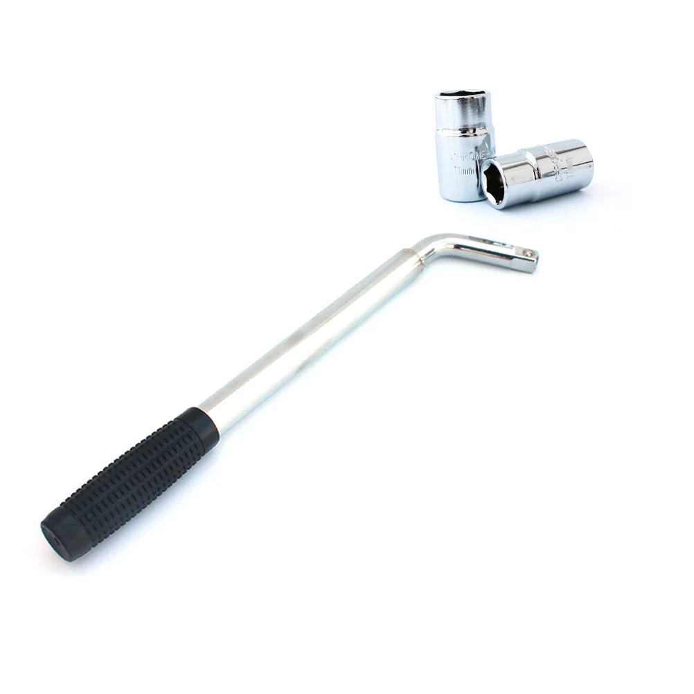 Telescoping Lug Wrench Wheel Wrench Extendable Car Wheel Brace Heavy Duty Nut Wrench Sockets 17/19mm & 21/23mm