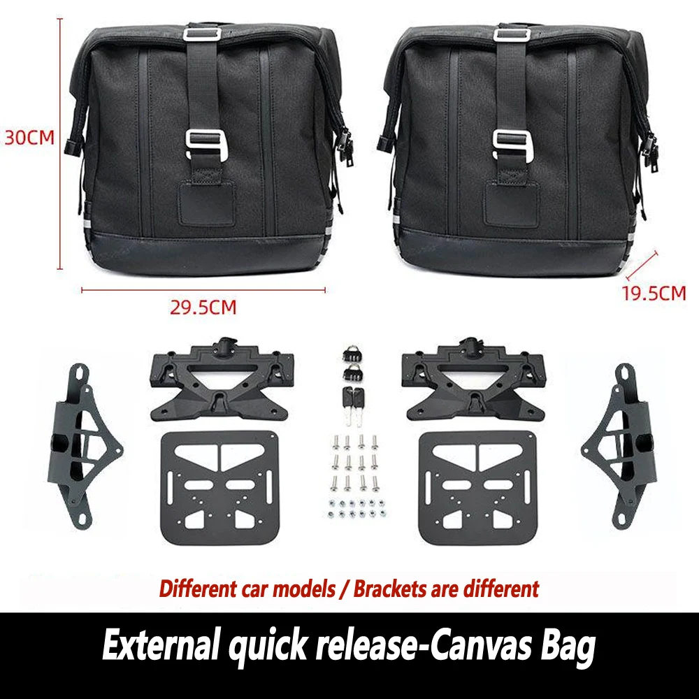 For Kawasaki Z500 Eliminator 500 quick release edge bag modification high-quality leather edge bag waterproof canvas bag