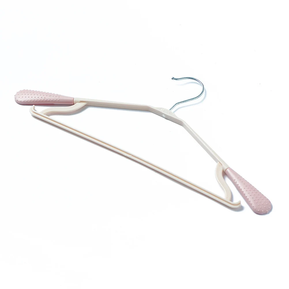 

5 Pcs Non-slip Plastic Metal Hangers Seamless Trackless Clothes Garment Adult Wardrobe Storage Solution