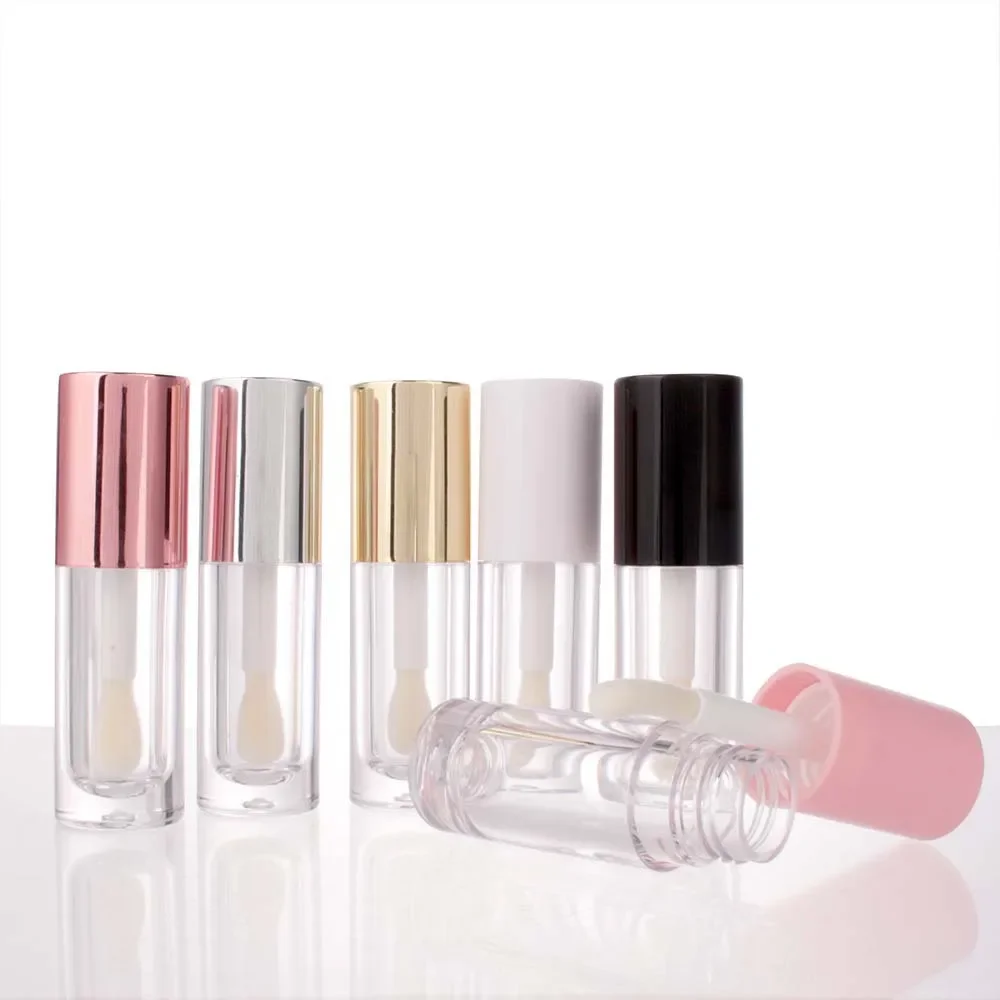 

6ml Lip Gloss Tube Plastic Thumb Brush Clear Pink Thick Rod Lip Oil Lip Glaze Liquid Foundation Separately Bottles Wholesale