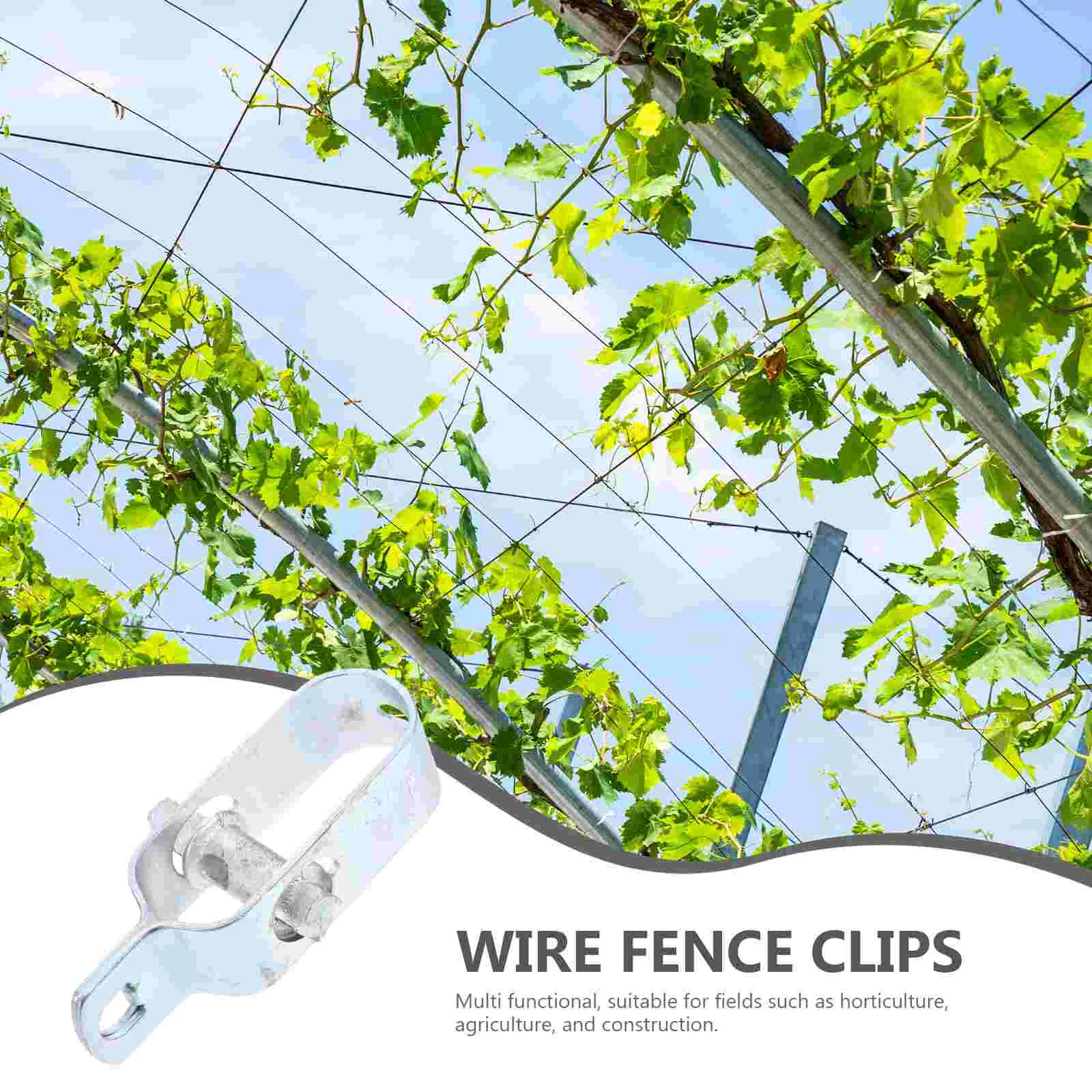 10 Pcs Wire Rope Tightener Fence Clamps Cord Clips Cable Galvanized Iron Trellis