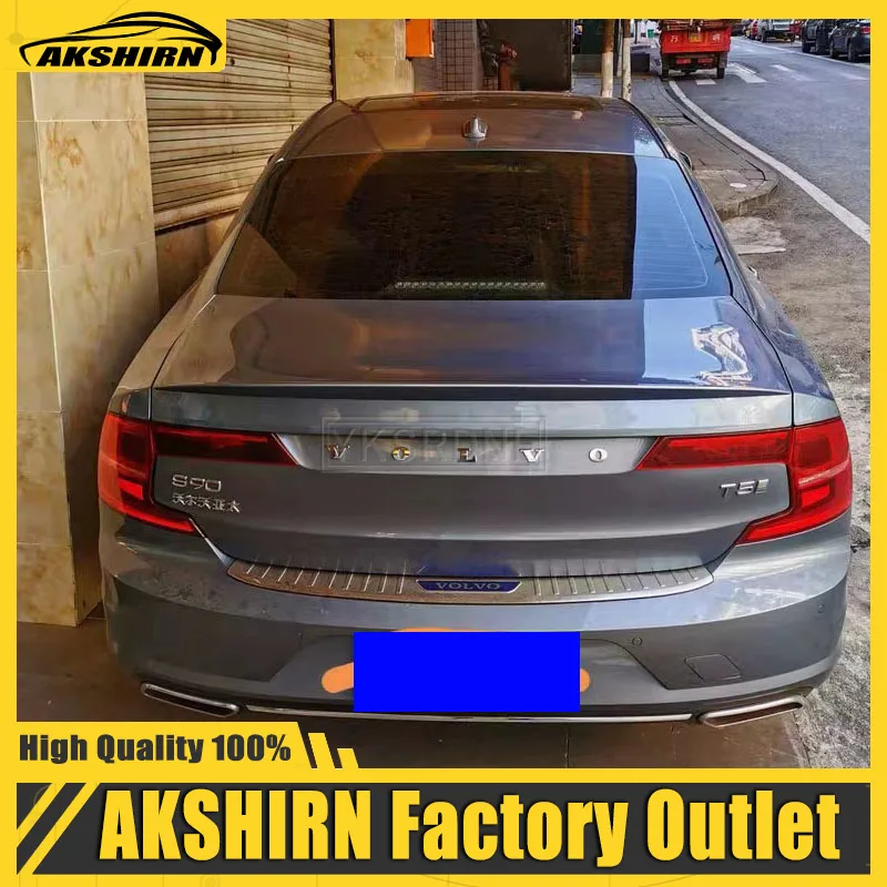 

For VOLVO S90 2017 2018 2019 spoiler High Quality ABS Material Car Rear Wing Primer Color Rear Spoiler For VOLVO S90 spoiler