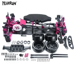 YEAHRUN For RC Car Body Chassis Frame 257mm Wheelbase with 4 Wheels Kit for Sakura D5  MR 1/10 RC Remote Control Drift Car Parts