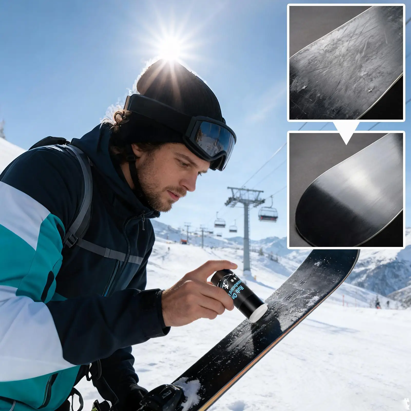 

30 г воска для сноуборда, портативный воск для лыж, простой в использовании, снижает трение, для сноубордов и лыж, подходит для любых снежных условий, воск для ухода за оборудованием.