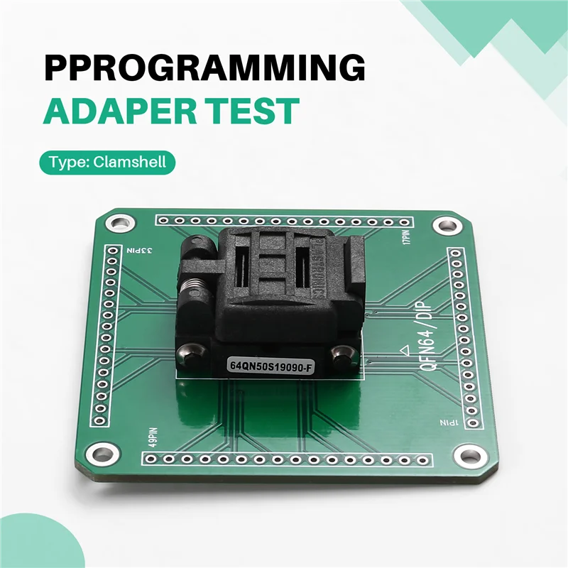A45U Plastronics IC Test Adapter 64QN50S19090 - QFN64 To DIP, 0.5Mm Pitch, Perfect For 9X9mm IC Package Burn-In