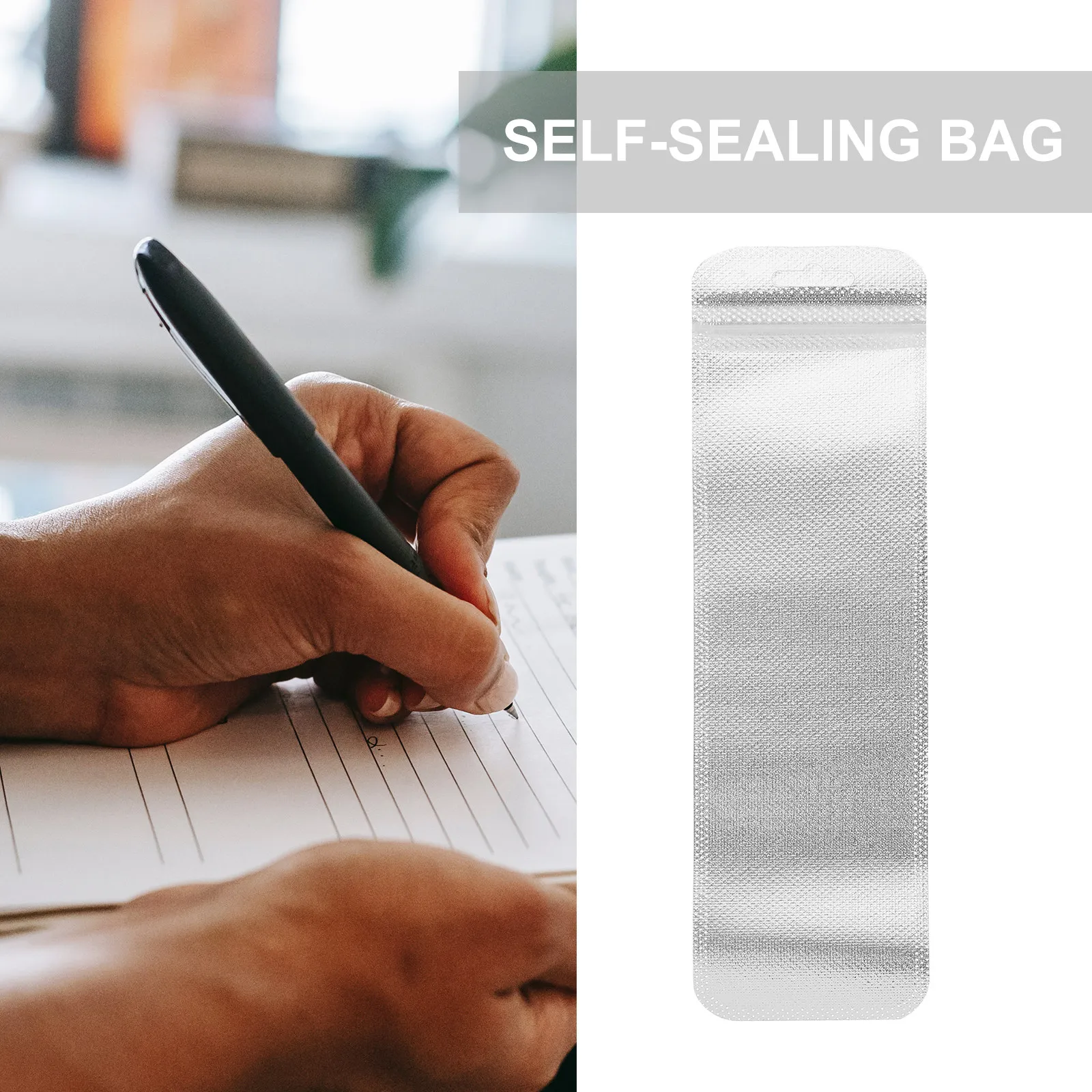 50Pcs Pen Storage Bag Small Business Packing Supply Resealable Self Sealing Long Bag for Jewelry Brush Storage