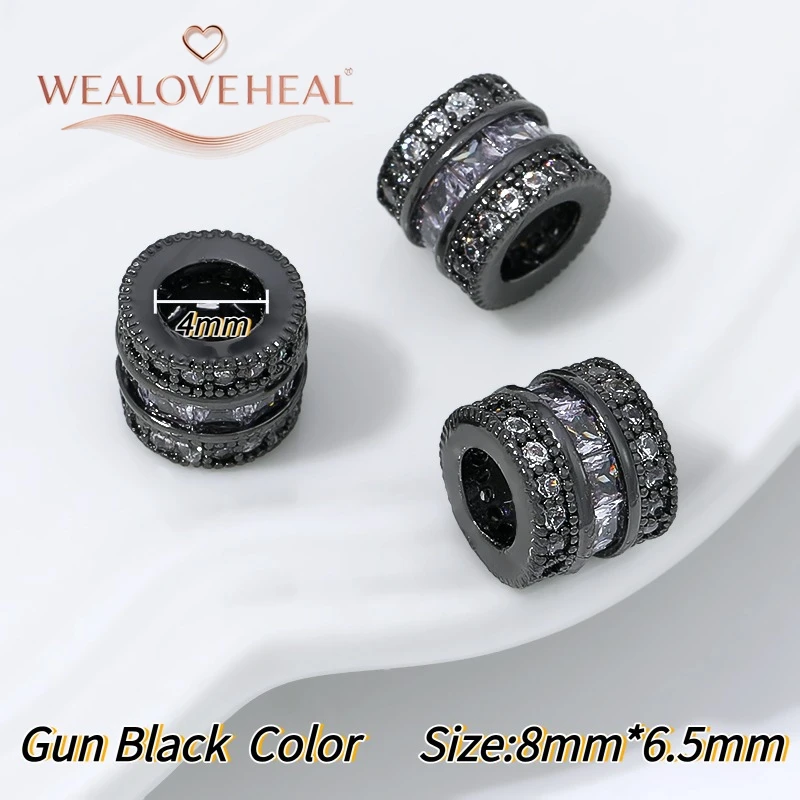 perlen für schmuckherstellung, schmuckherstellung zubehör, 18K vergoldete Messing-Hohlperlen, Olivenperlen-Abstandshalter, mit Zirkonia besetzte Trenner für Perlen, für DIY-Armband-Schmuckherstellungszubehör – Detail 38
