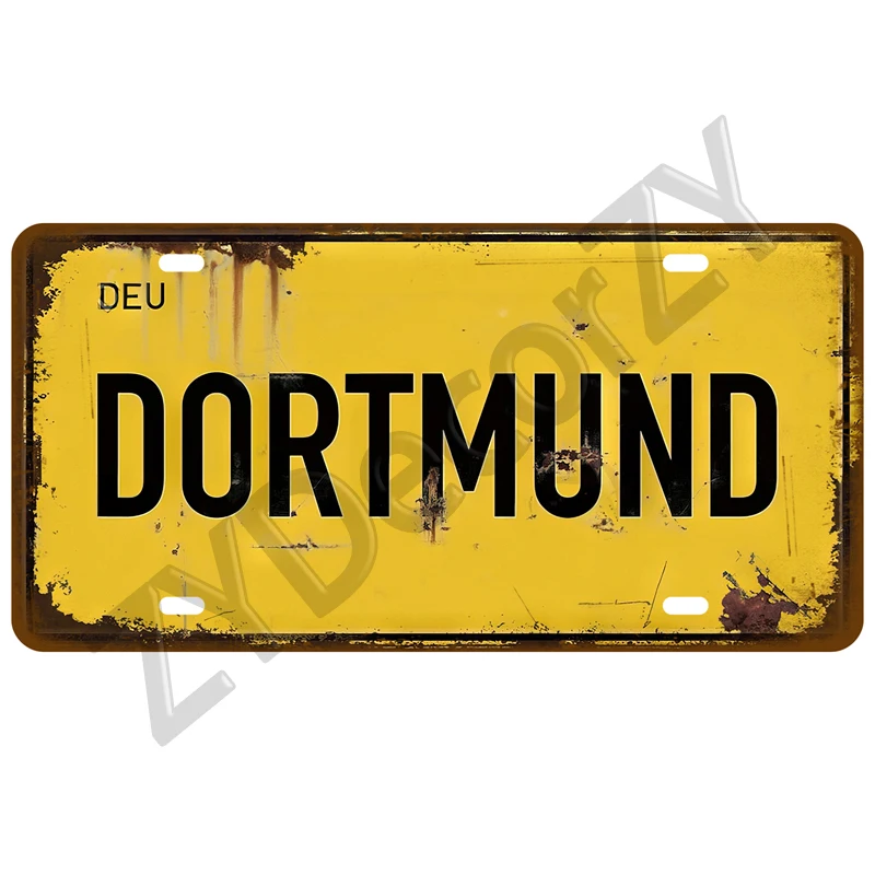 Vintage Blechschild für Restaurant, Bar, Pub, Café, Männerhöhle, Dekoration, Dekor, Hauptstadtstadt, Weißblech, Metallschild, Plakette, Wahrzeichen – Detail 18