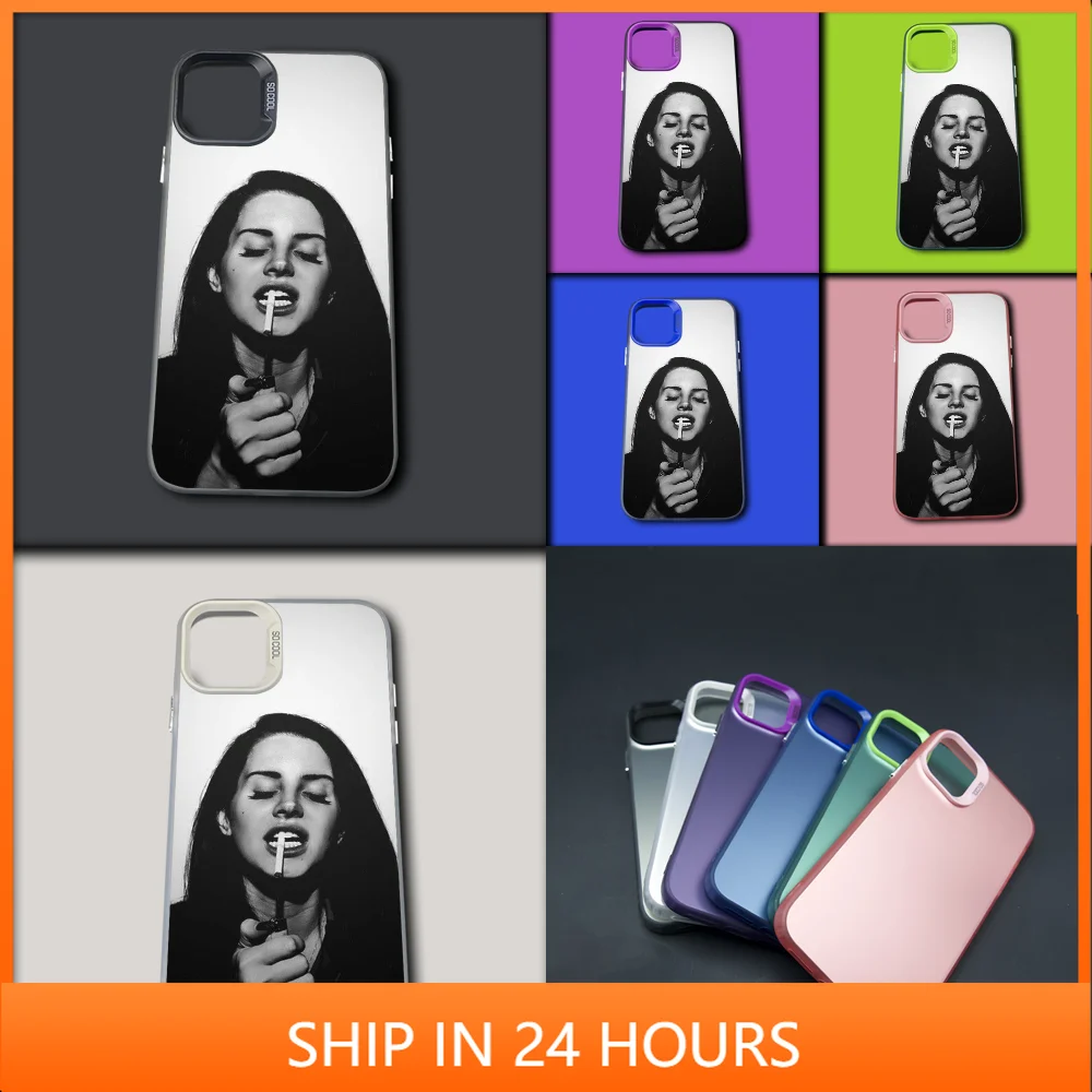 Singer Lana D-Del Rey Phone Case For iPhone 16,15,14,13,12,11,Mini,Pro,MAX Color Drop Matte Shockproof Back Cover