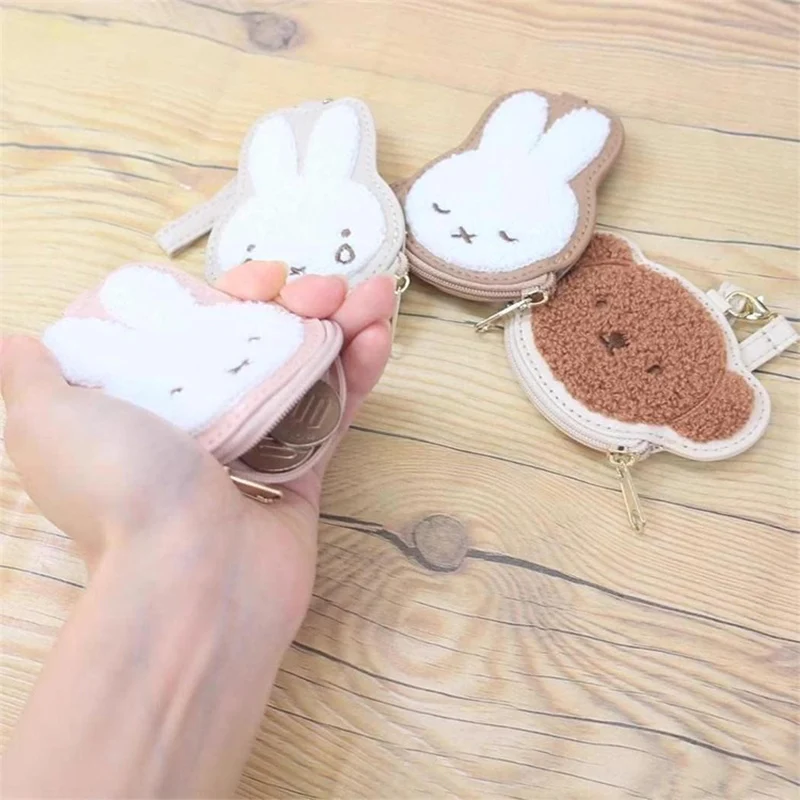 ميفي Kawaii محفظة نسائية للعملات المعدنية المفاتيح قلادة بوريس مجموعة العناصر الصغيرة لطيف حقيبة التخزين دمى هدايا لفتاة