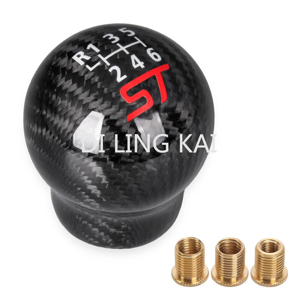 Auto Interior Parts RS Carbon Fiber Shift Knob for ST 6-speed Car Modification Suitable for Ford Focus