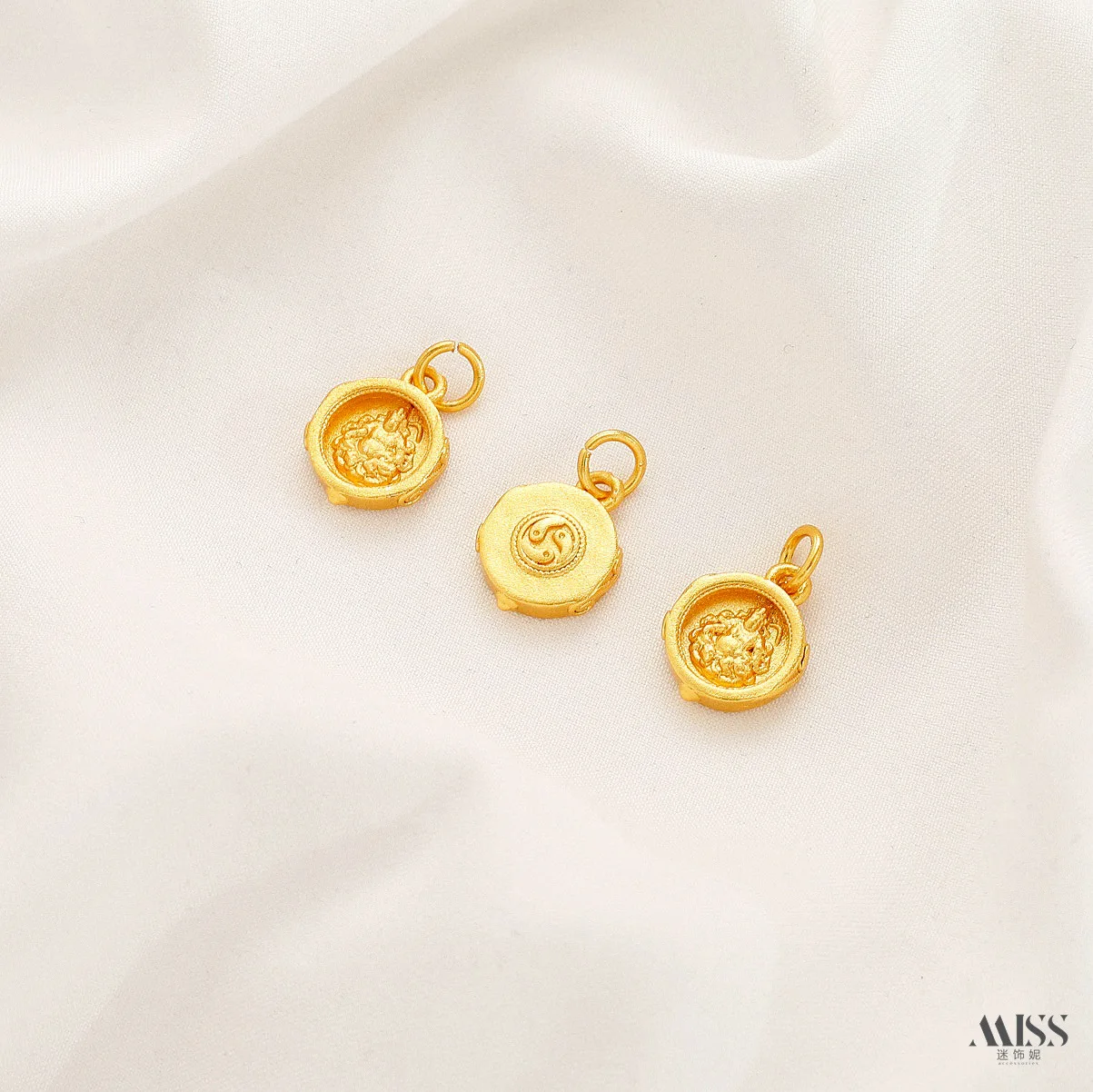 Sand Gold 24K Bag Gold Yellow God Of Wealth Is Satisfactory, Sign Gourd Diamond Pestle Pendant DIY Blessing Accessories