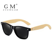 Gafas de sol de madera GM para hombre y mujer, gafas de sol de bambú, gafas de viaje para hombre y mujer, gafas de sol Vintage con patillas de madera 7061DY