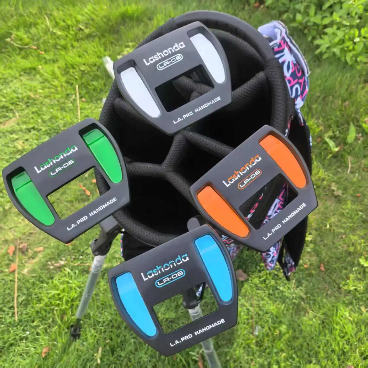 Lashonda Golf Clubs/Large Putter/Caged Bird Clubs/White/Blue/Green/Orange