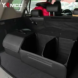 Car Folding Storage Box Fixed Sticker PU Leather Large Capacity Auto Trunk Organizer Cars Stowing Tidying with Non-slip Stickers