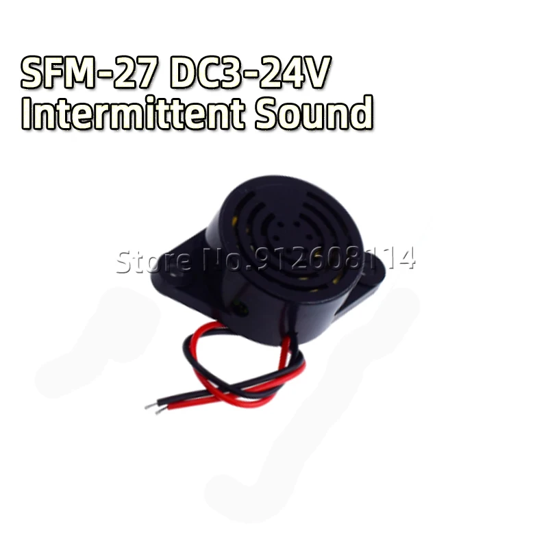 2PCS SFM-27 95DB Alarm High-decibel DC 3-24V 12V Electronic Buzzer Beep Alarm Intermittent Continuous Beep for Arduino Car Van