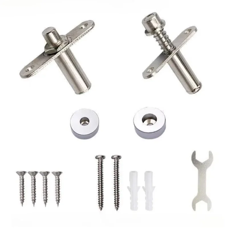 1 SET Home Concealed 360 Degree Swivel Hinge Heavy-Duty for Wooden Barbecue Grate Partition Door Screw Mount Plate Included