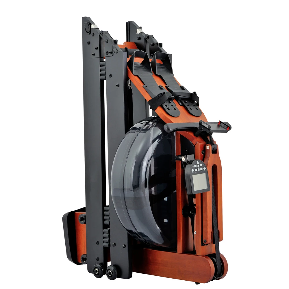 

Foldable Wooden Water Rowing Machine with Monitor Commercial Gym Fitness Equipment