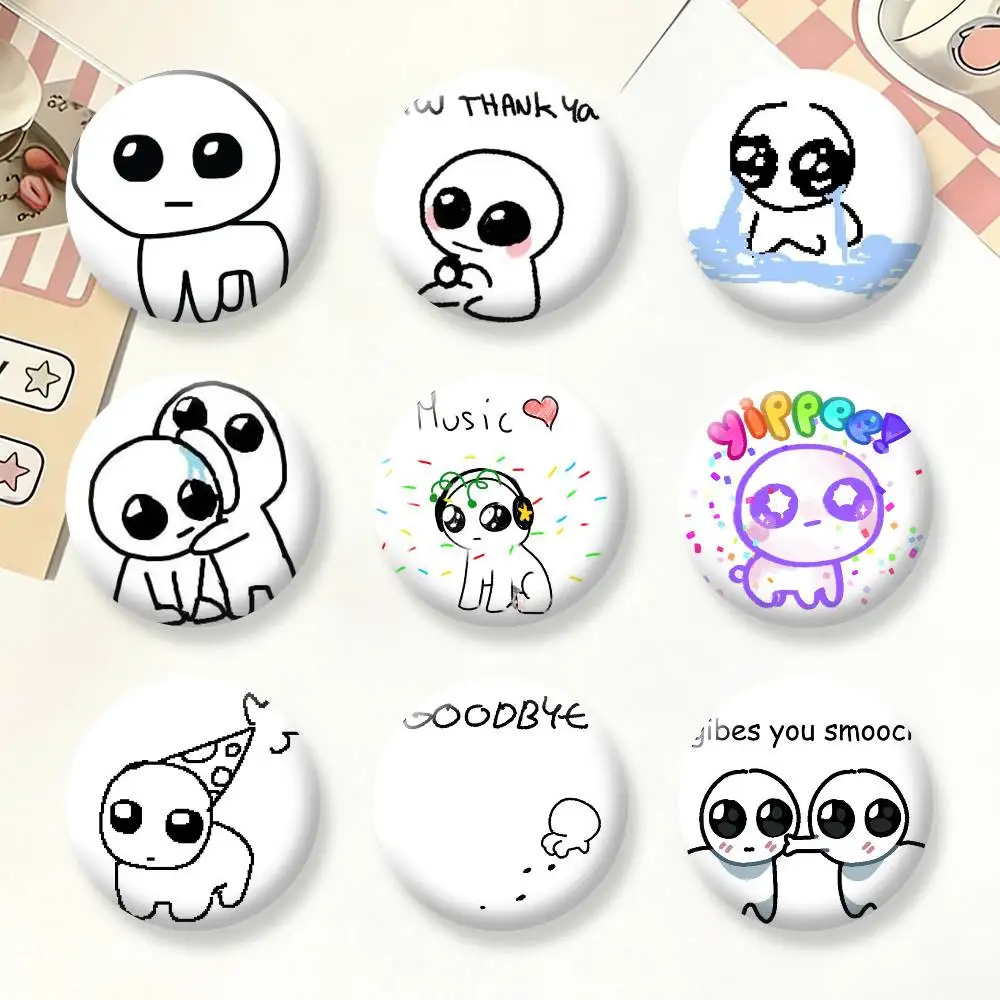 

TBH Autism Yippies Creature Badges Creative Tinplate Button PinsBrooch Badge Clothes Backpack
