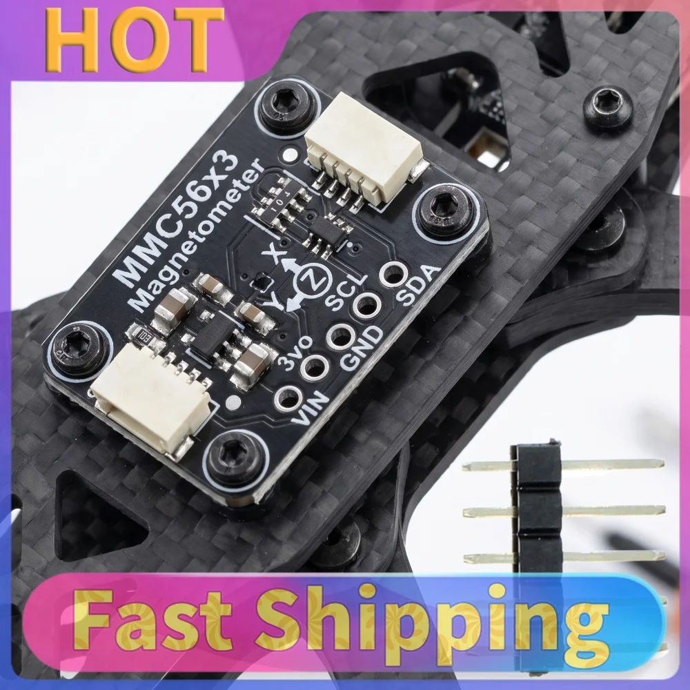 MMC5603 20-Bit High Precision Triple-Axis Magnetometer Module STEMMA QT Qwiic I2C ±30 Gauss Sensor PCB