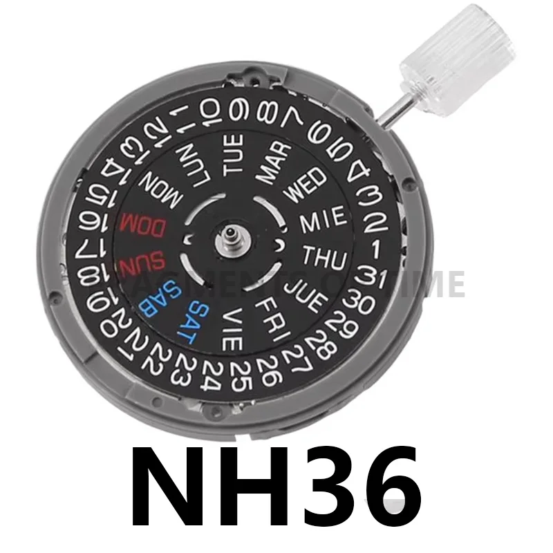 NEW NH36 Automatic Movement NH36A Self-Winding Mechanical Quick Day Setting 3.8 O'clock Crown 24 Jewels