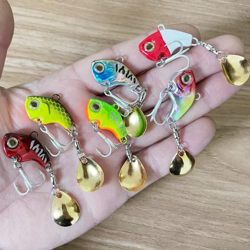 In Stock Micro VIB Spinner Blade Ultra Vibration Metal Long Cast Bionic Lure Bass Perch Trout Fresh Saltwater Tackle