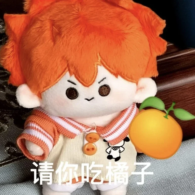 10 Cm Anime Haikyuu!! Shoyo Hinata Stuffed Plush Starfish Printed Body Cosplay Cute Cotton Doll Ambitus Naked Baby Toy for Kids