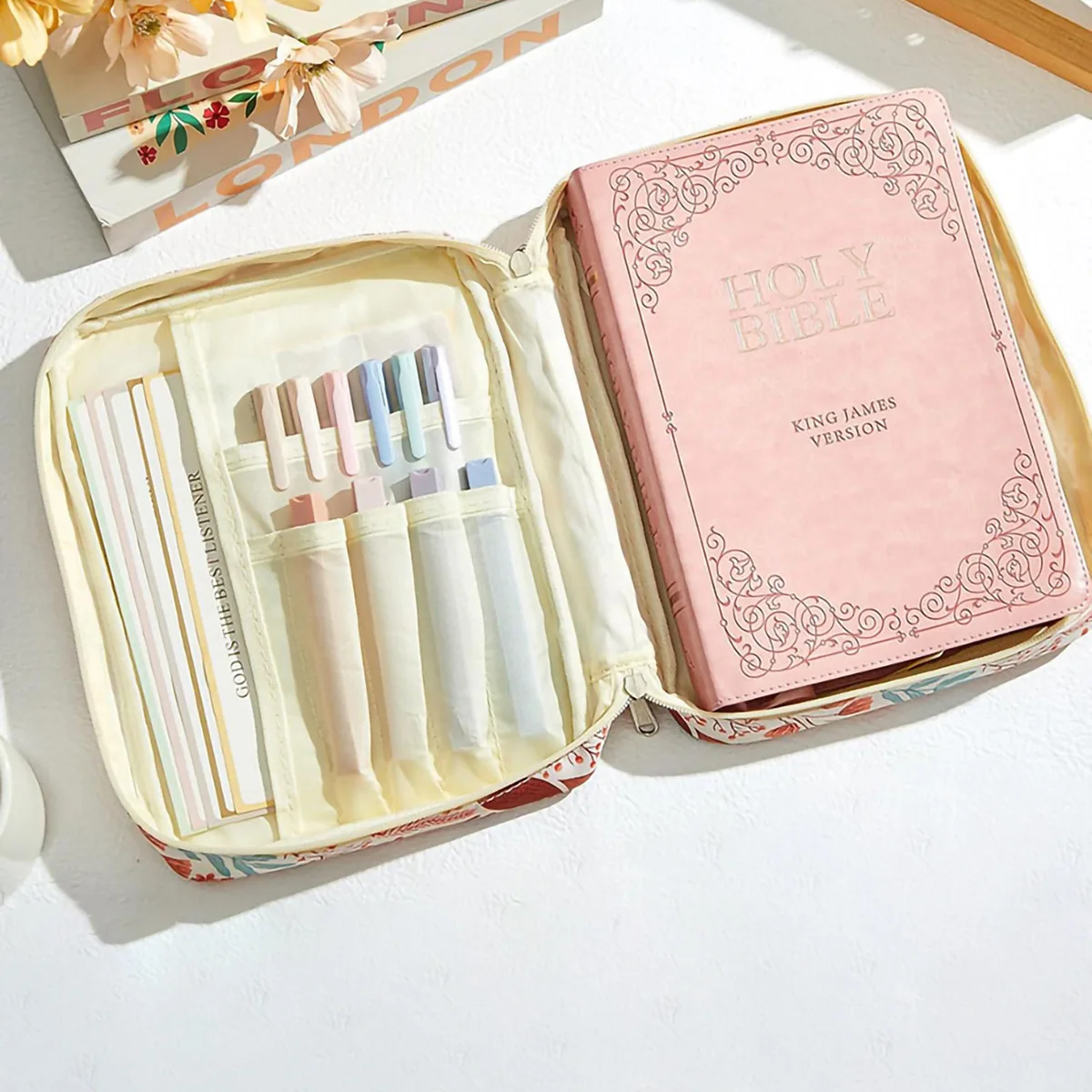Borsa portaoggetti portatile con copertura antipolvere per libri Organizzatore con cerniera Custodia per trucco leggera transfrontaliera Origine cinese
