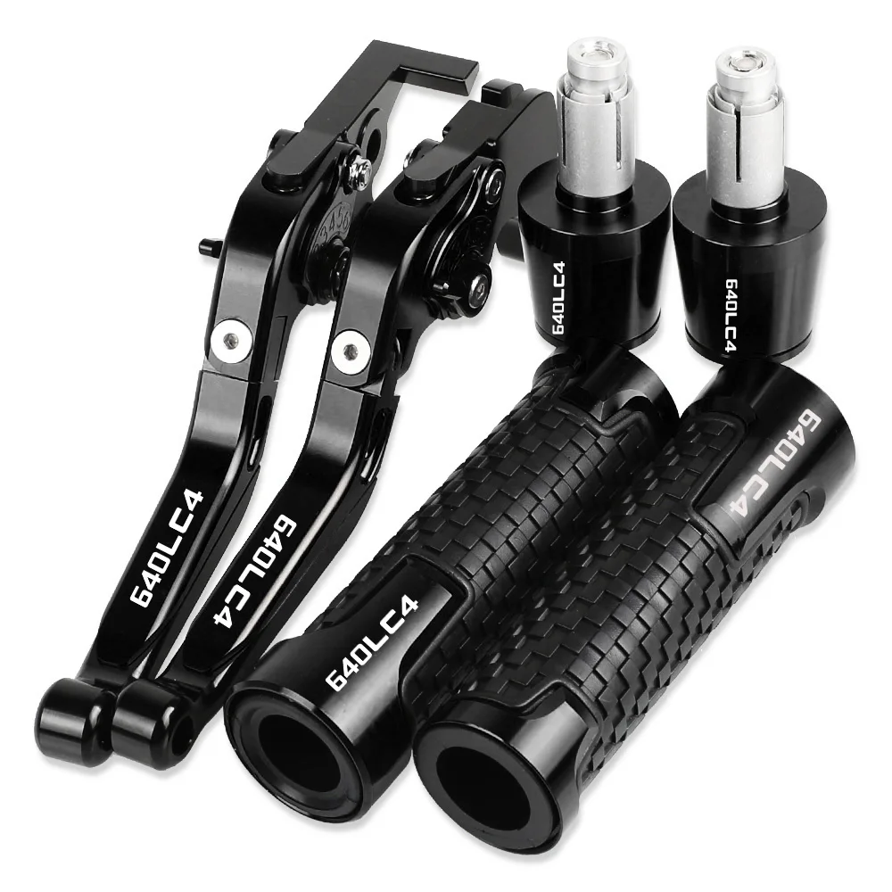 

Motorcycle Aluminum Brake Clutch Levers & 7/8 22/24MM Hand Grips Ends Parts For 640LC4 640 LC4 2003 2004 2005 2006 Accessories
