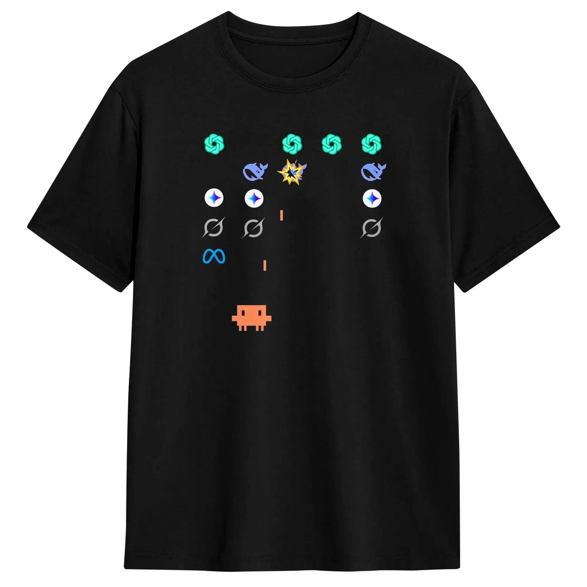 Men's Code This Minimal Orange Ananx1 Logo Claude T Shirts Pure Cotton Tops Short Sleeve Crew Neck Tee Shirt Gift T-Shirts