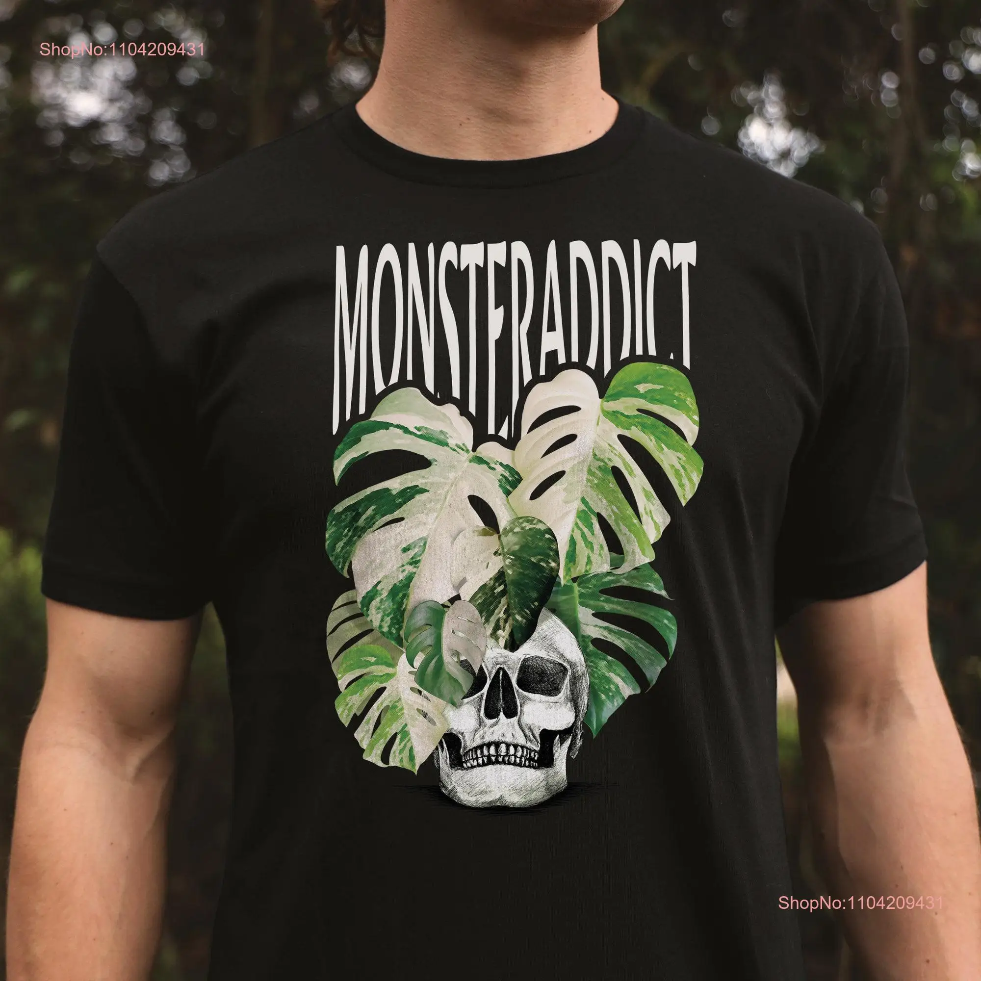 Skull Monstera Variegata unisex shirt Original Plant lover gift for her Ideal Girlfriend's Birthday or monsteraddicts