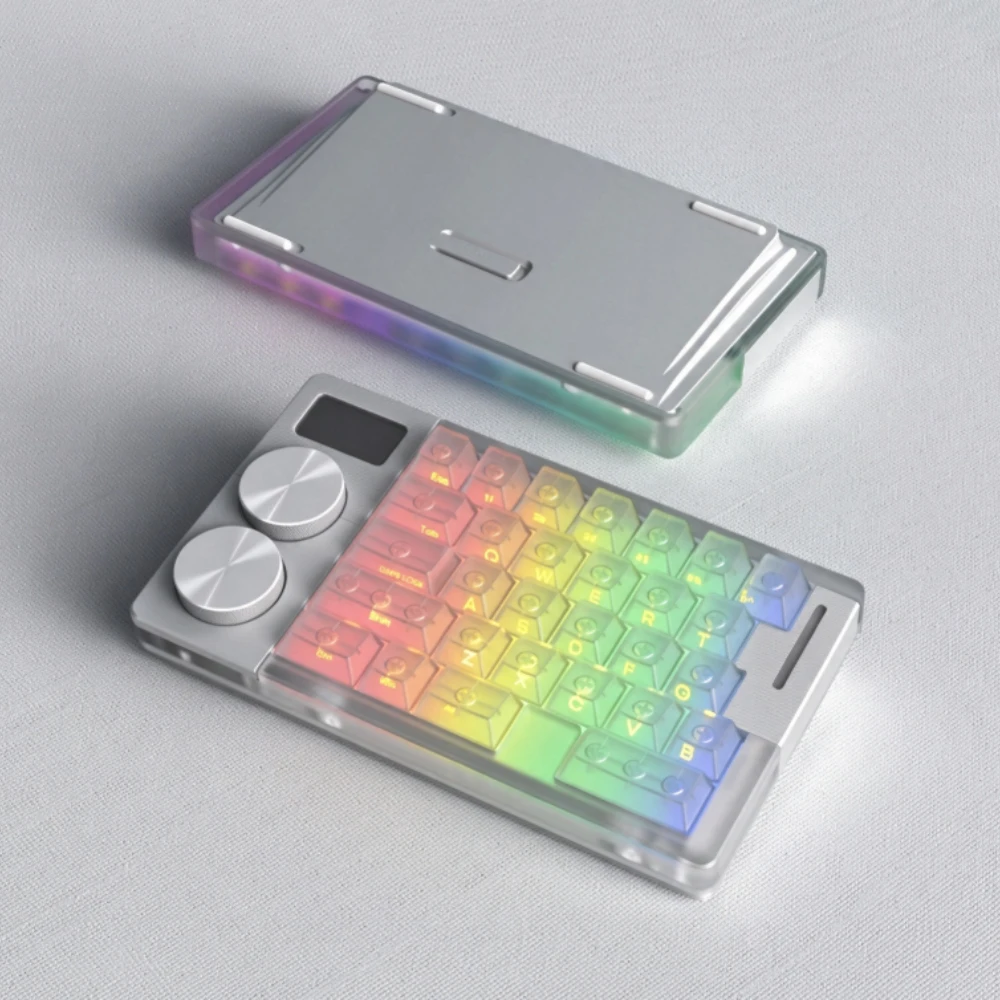 New MMD Alice Matt65 Split Keyboard Customized Tri-mode Wireless Bluetooth Hot Swap RGB QMK VIA E-sports Gaming Office Keyboard